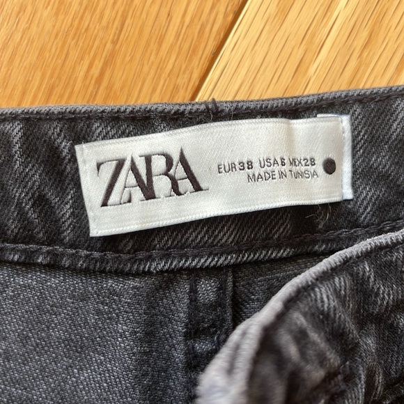 NWT! Zara - black - Cargo Denim Jeans - size 6 US - Picture 4 of 8